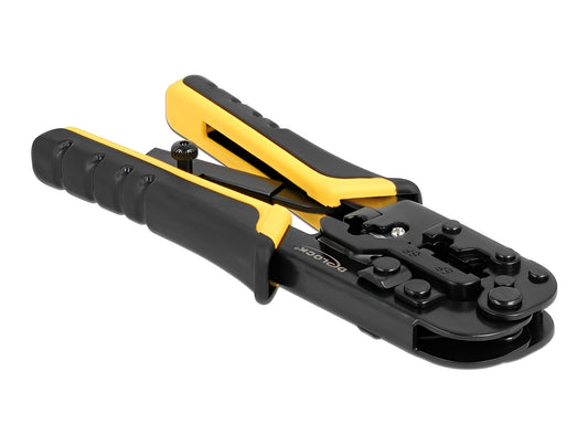 Delock Universal Crimping Tool with wire stripper for 8P (RJ45), 6P (RJ12/11) or 4P plugs - delock.israel