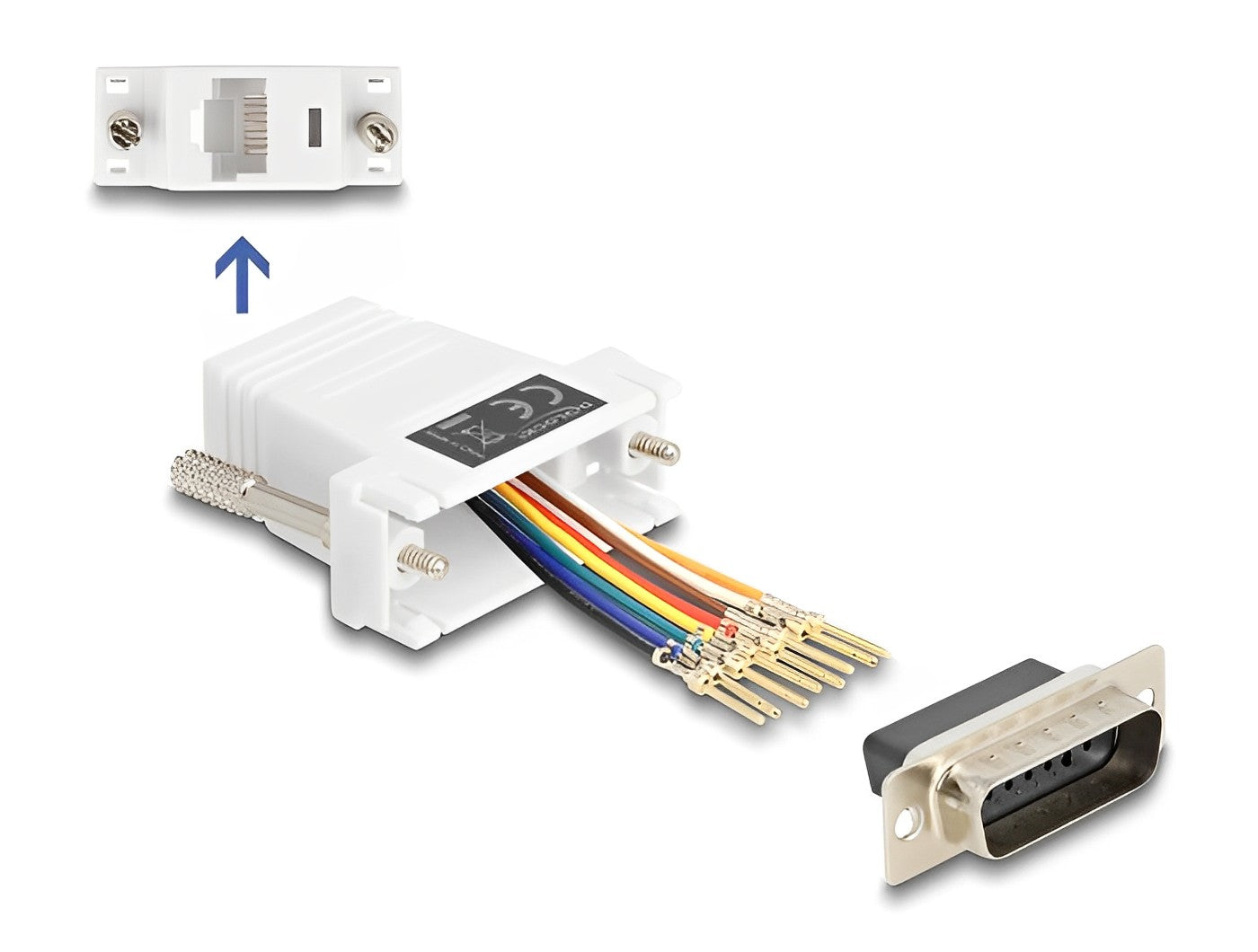 Delock D-Sub 15 pin male to RJ45 female Assembly Kit-delock.israel