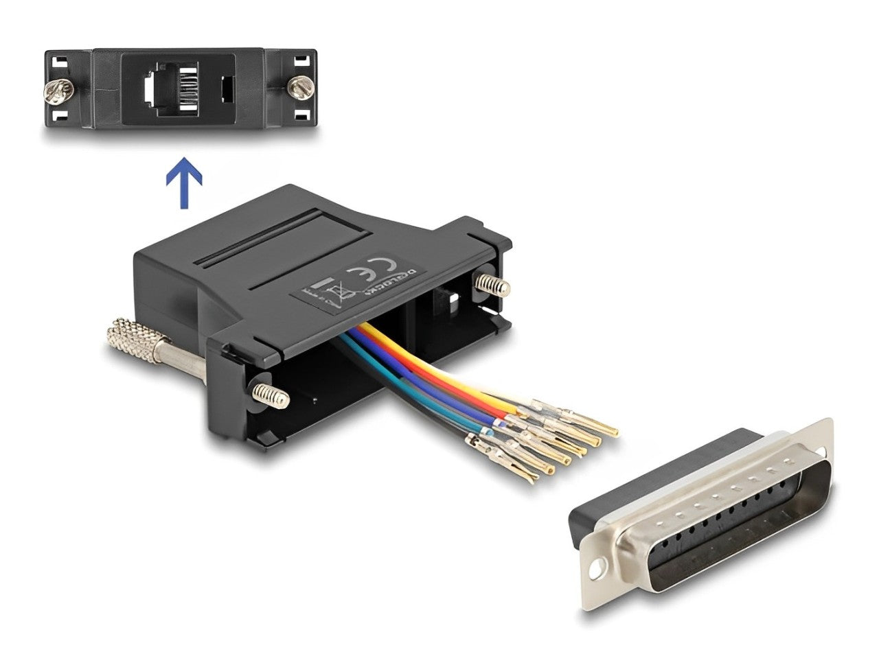 Delock D-Sub 25 pin male to RJ12 female Assembly Kit-_delock.israel