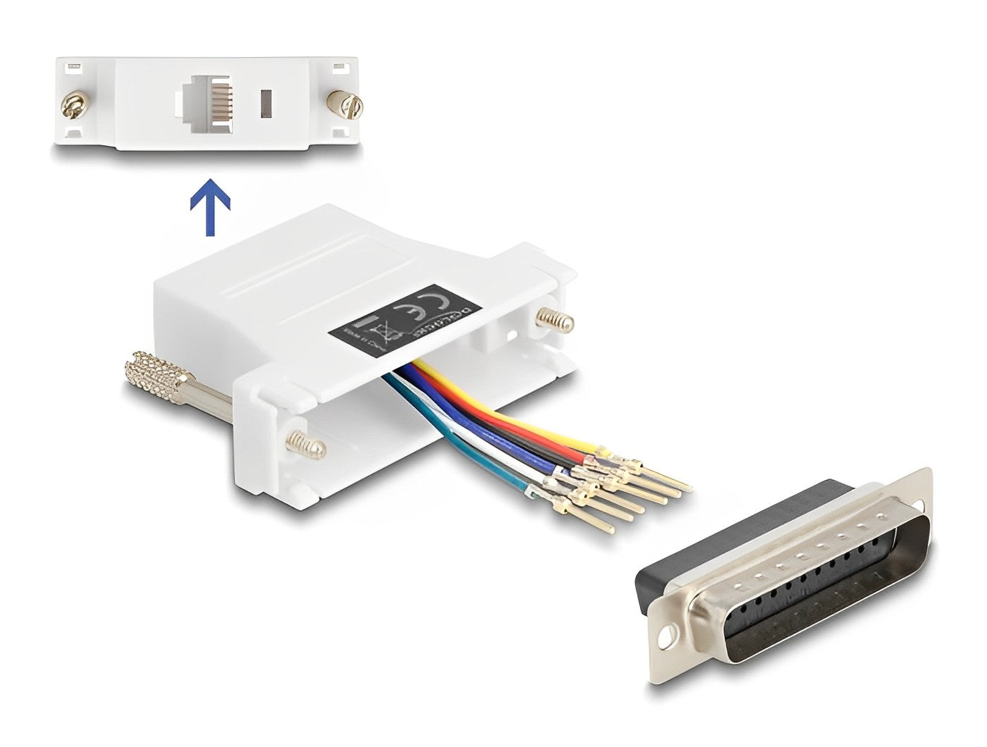 Delock D-Sub 25 pin male to RJ12 female Assembly Kit-_delock.israel