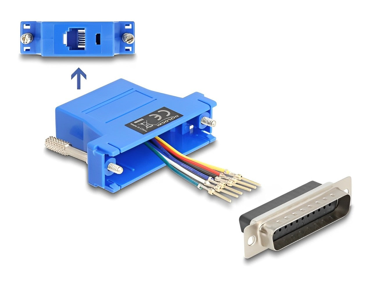 Delock D-Sub 25 pin male to RJ12 female Assembly Kit-_delock.israel