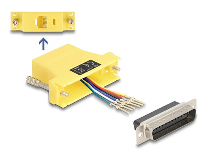 Delock D-Sub 25 pin male to RJ12 female Assembly Kit-_delock.israel