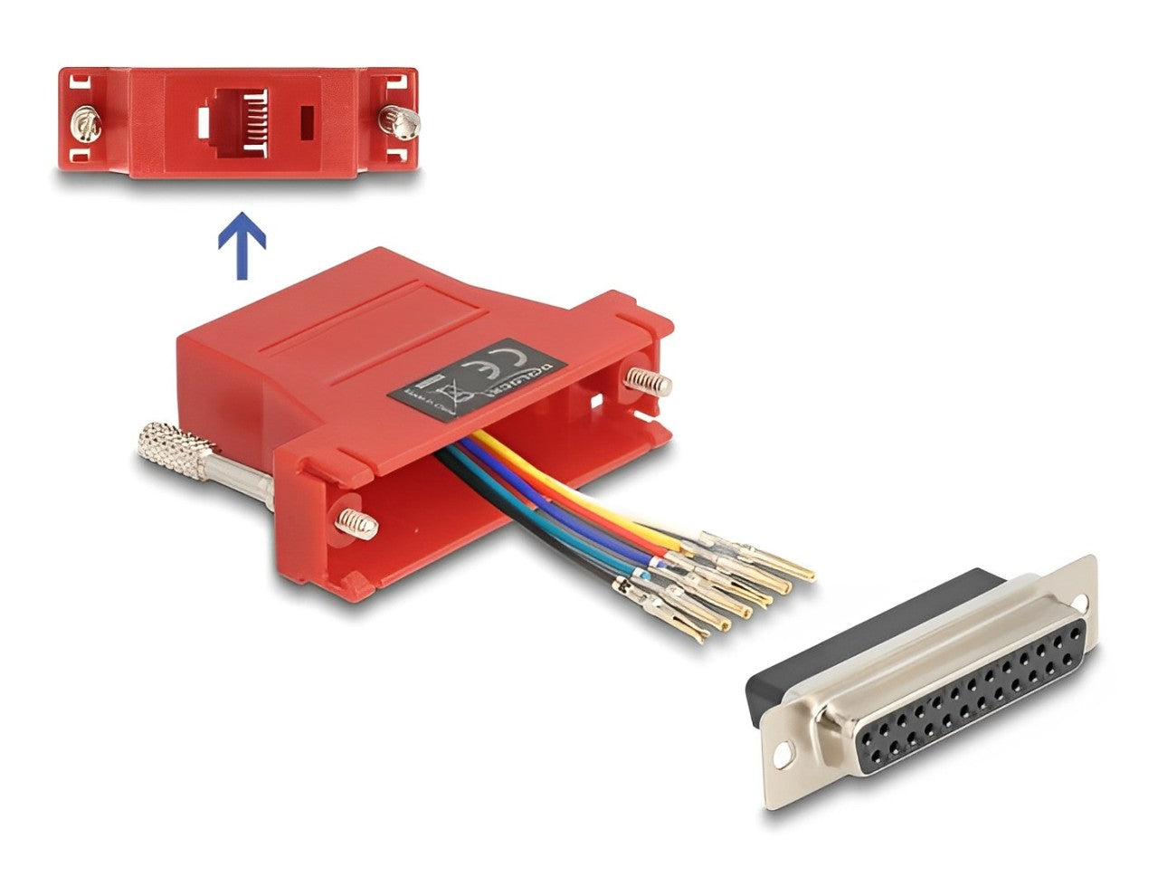 Delock D-Sub 25 pin female to RJ12 female Assembly Kit-_delock.israel