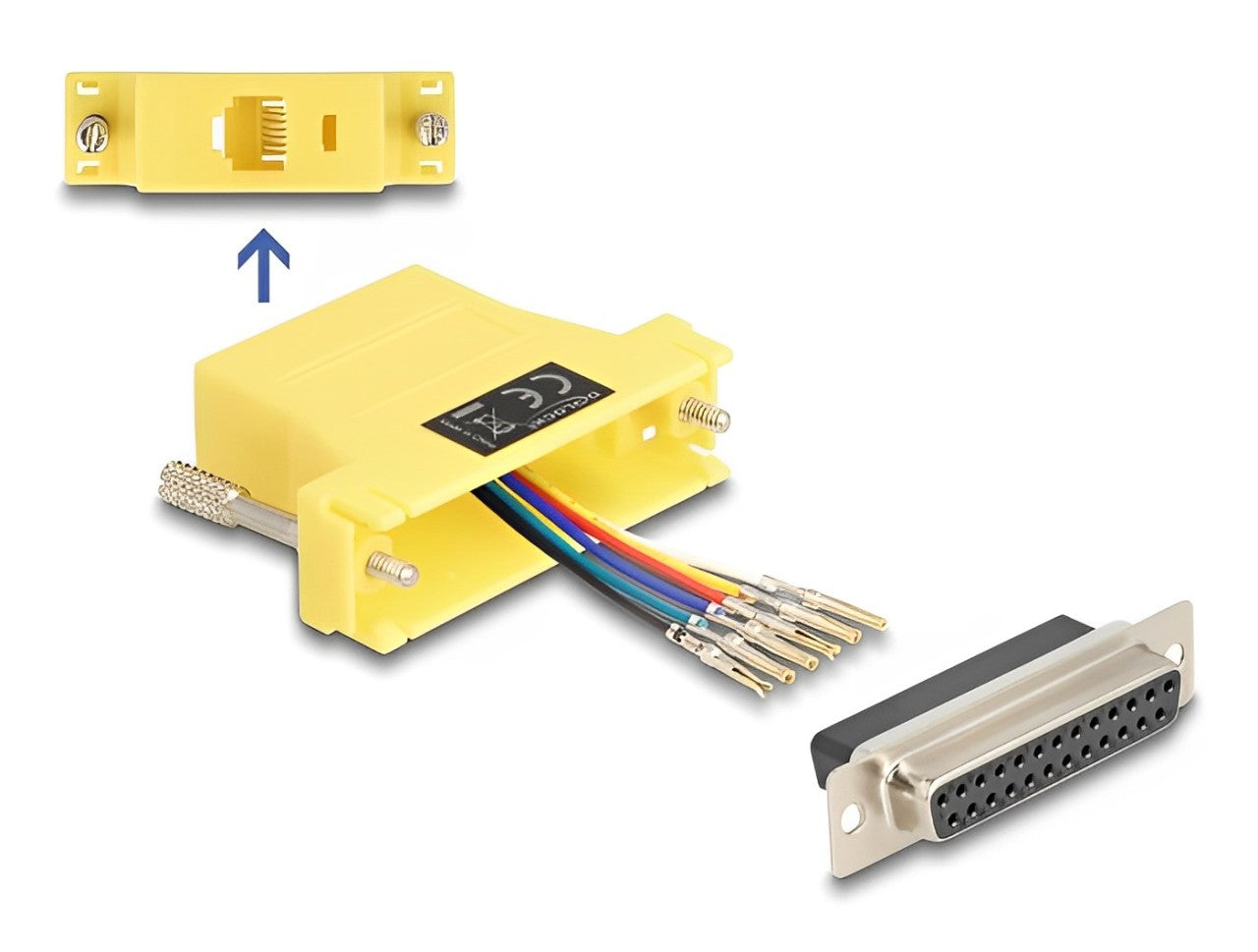 Delock D-Sub 25 pin female to RJ12 female Assembly Kit-_delock.israel