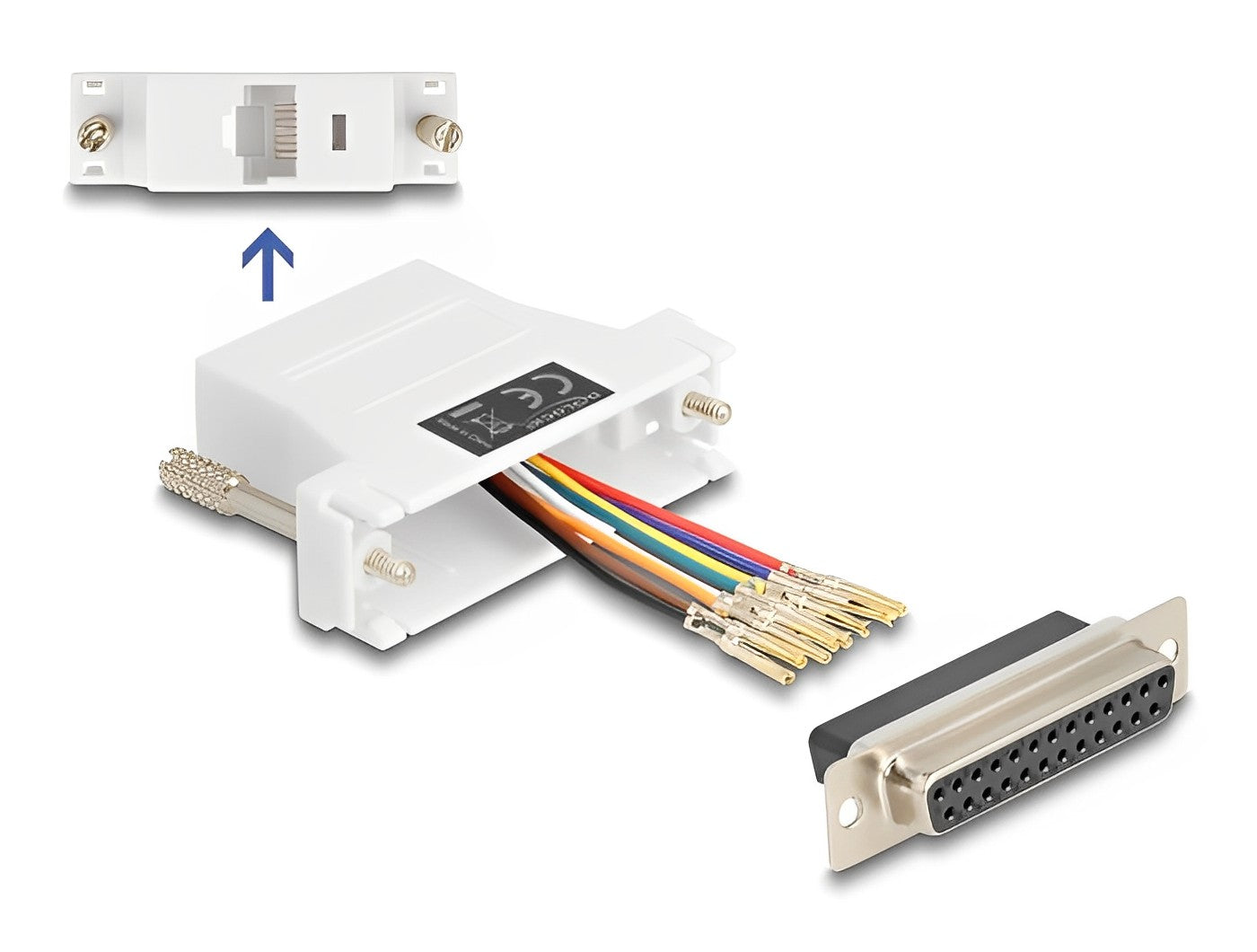 Delock D-Sub 25 pin female to RJ45 female Assembly Kit-delock.israel