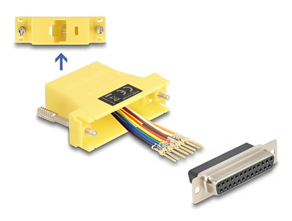 Delock D-Sub 25 pin female to RJ45 female Assembly Kit-delock.israel