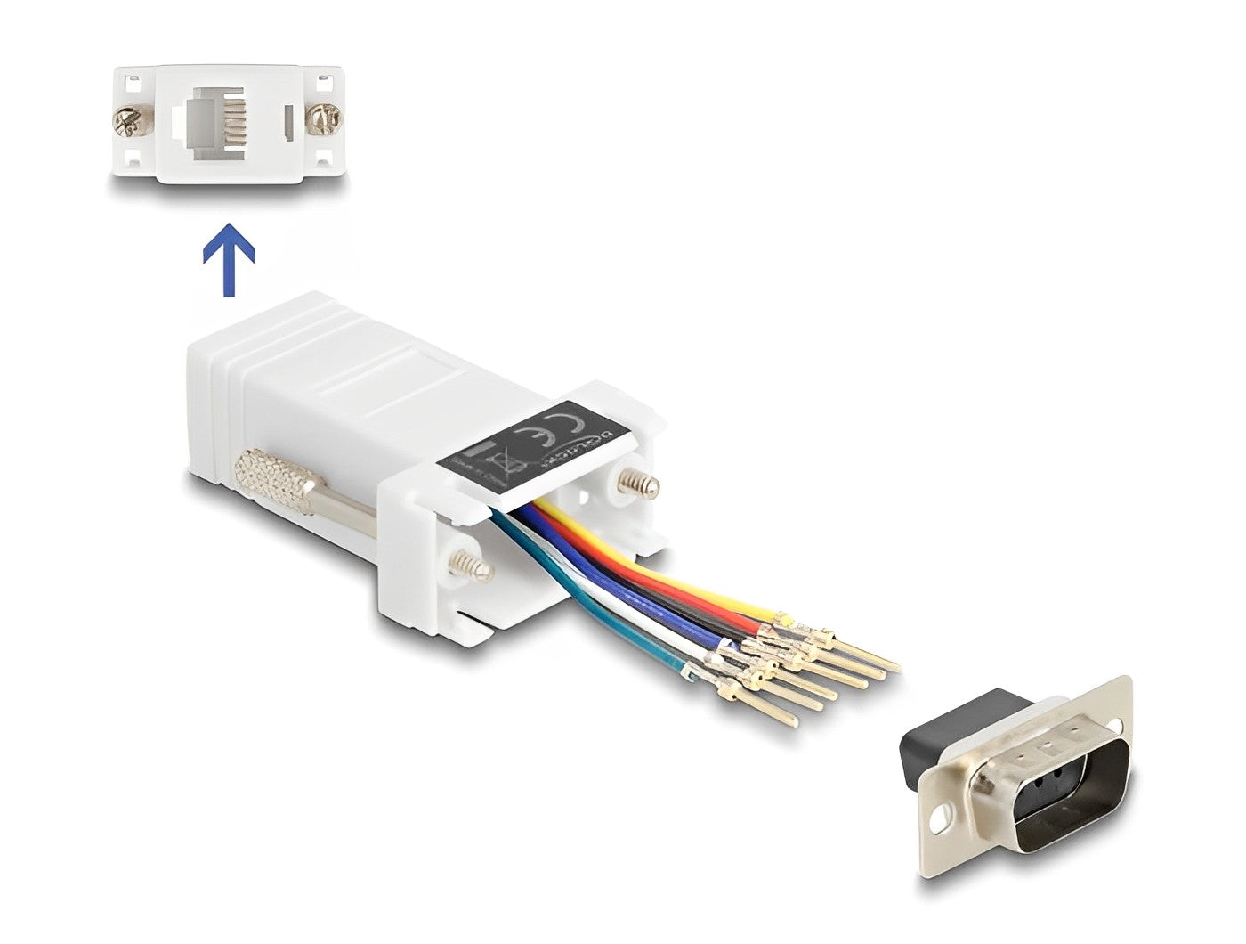 Delock D-Sub 9 pin male to RJ12 female Assembly Kit white- delock.israel