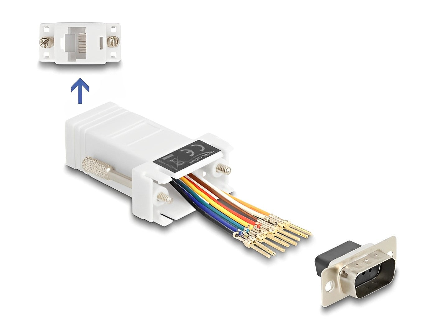 Delock D-Sub 9 pin male to RJ45 female Assembly Kit-delock.israel