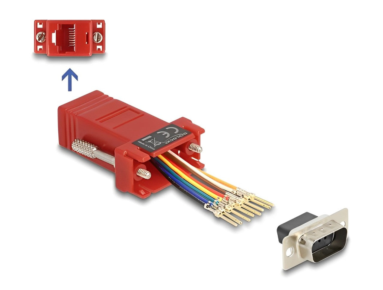 Delock D-Sub 9 pin male to RJ45 female Assembly Kit-delock.israel