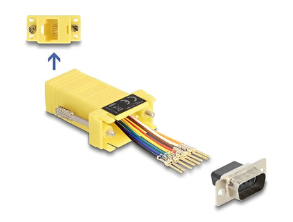 Delock D-Sub 9 pin male to RJ45 female Assembly Kit-delock.israel