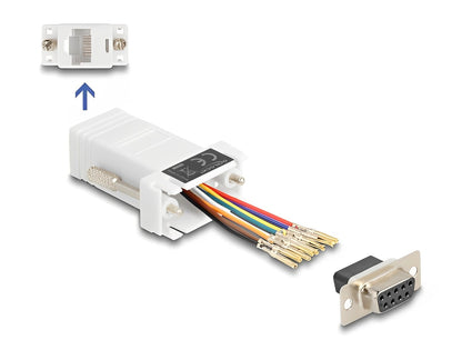 Delock D-Sub 9 pin female to RJ45 female Assembly Kit-delock.israel