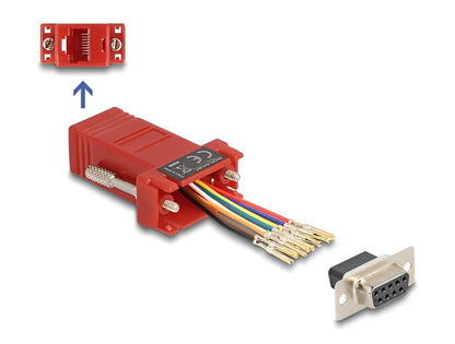 Delock D-Sub 9 pin female to RJ45 female Assembly Kit-delock.israel