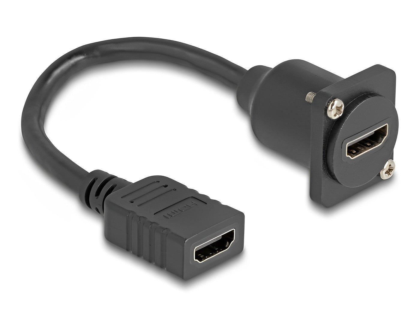 כבל HDMI 4K HDR נ/נ להתקנה בפאנל מסדרה D אורך 20 ס"מ - delock.israel