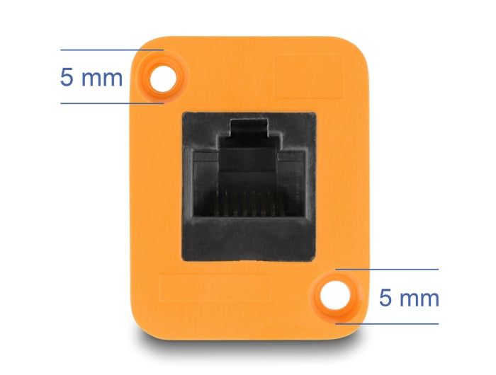 מחבר RJ45 נ/נ להתקנה בפאנל מסדרה D - delock.israel