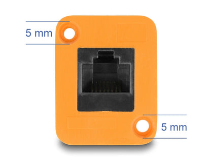 מחבר RJ45 נ/נ להתקנה בפאנל מסדרה D - delock.israel