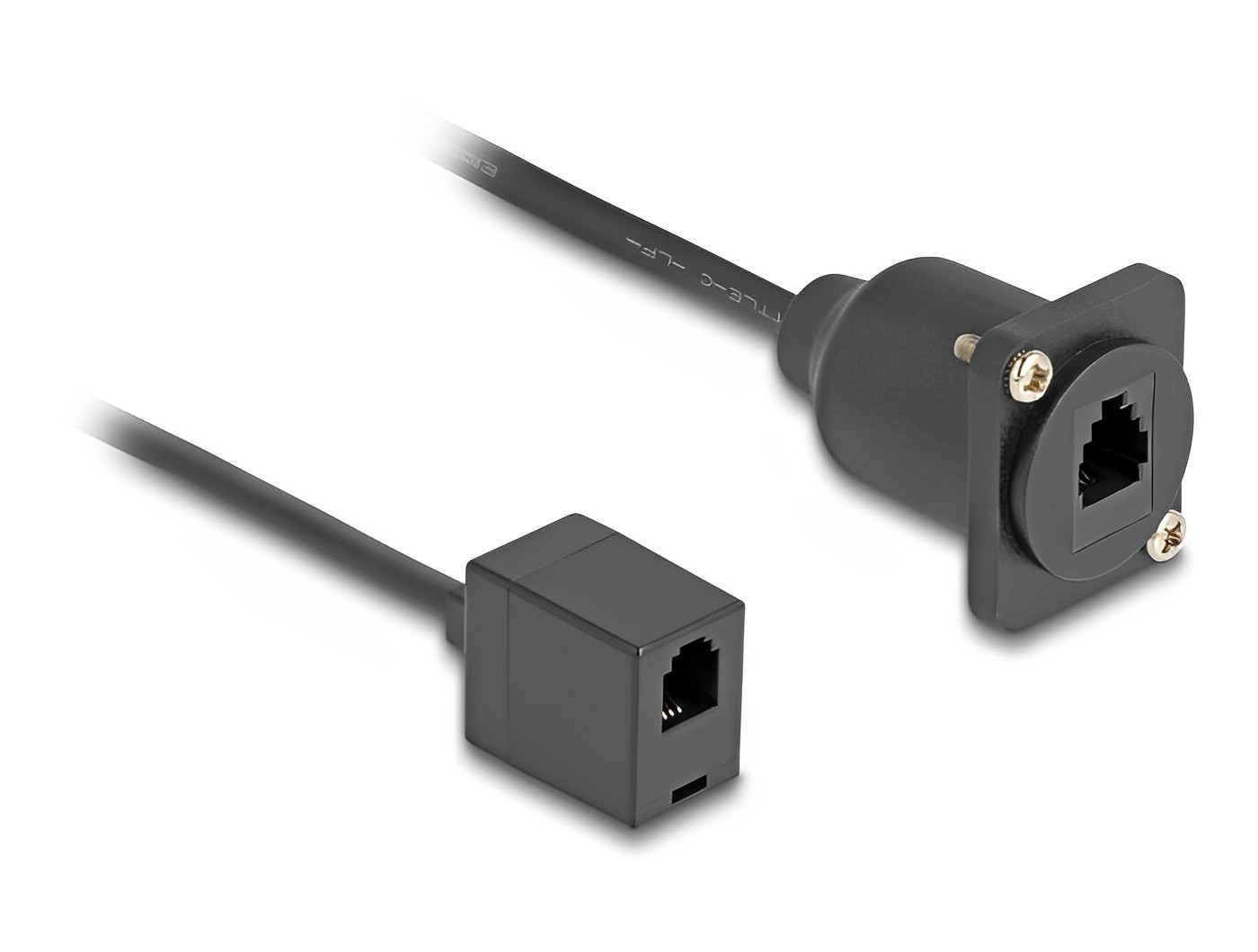 כבל טלפון RJ10 נ/נ להתקנה בפאנל מסדרה D אורך 30 ס"מ - delock.israel