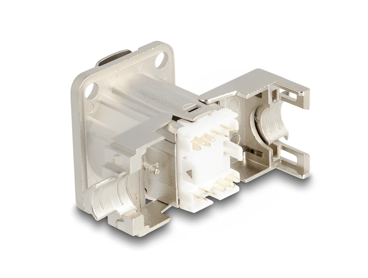 Delock D-Type RJ45 built-in connector with LSA connection Cat.6A STP metal - delock.israel