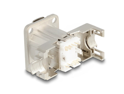 Delock D-Type RJ45 built-in connector with LSA connection Cat.6A STP metal - delock.israel