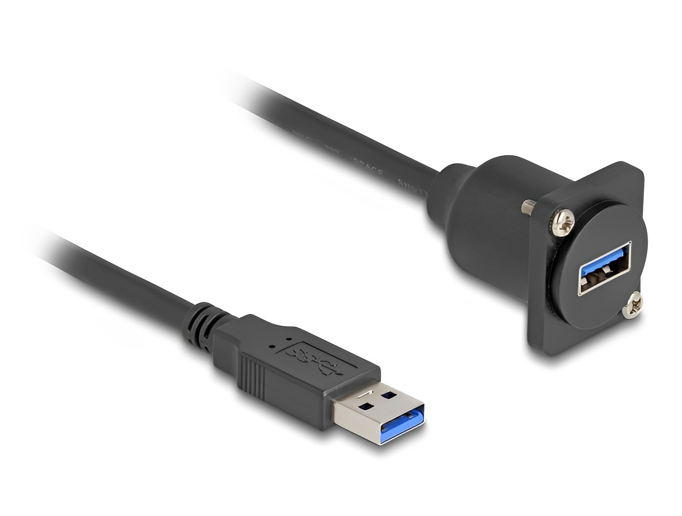 כבל USB 5Gbps ז/נ להתקנה בפאנל מסדרה D אורך 20 ס"מ - delock.israel
