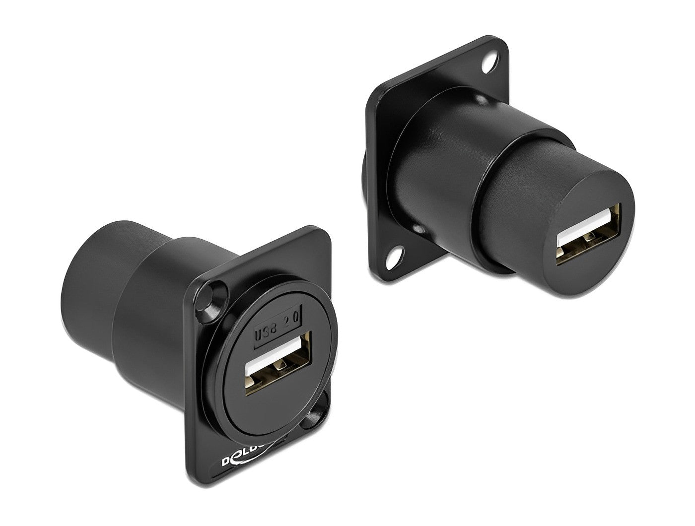 מחבר USB 2.0 Type-A נ/נ להתקנה בפאנל מסדרה D - delock.israel