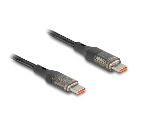 כבל טעינה ונתונים USB-C 2.0 מבית DELOCK גרמניה מאפשר חיבור בין מחשב נייד או PC עם יציאת USB-C פנויה לבין התקן עם חיבור USB-C