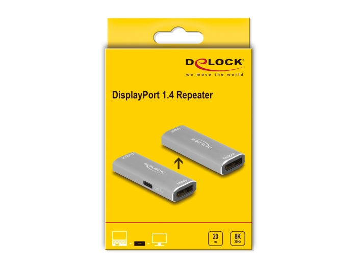 Delock DisplayPort 1.4 Repeater 8K 30 Hz 20 m - delock.israel