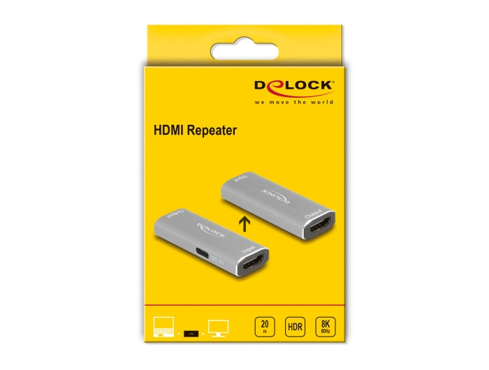 Delock HDMI Repeater 8K 60 Hz 20 m - delock.israel