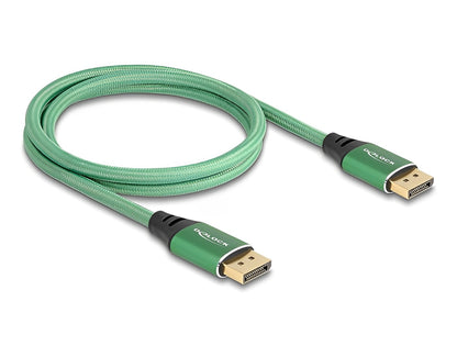 Delock DisplayPort Cable 16K 60 Hz 1 m green metal - delock.israel