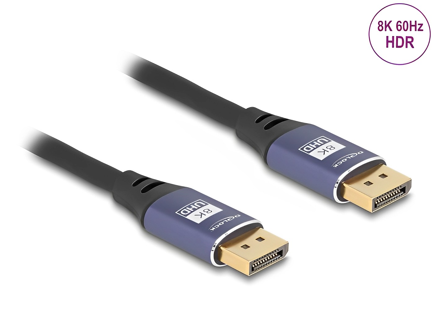 Delock DisplayPort Cable 8K 60 Hz lila metal - delock.israel