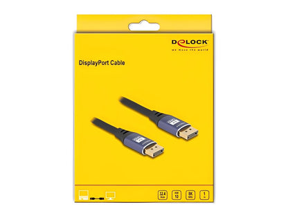 Delock DisplayPort Cable 8K 60 Hz 1 m lila metal - delock.israel