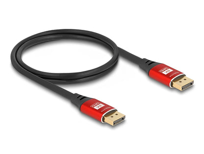 Delock DisplayPort Cable 8K 60 Hz 1 m red metal - delock.israel