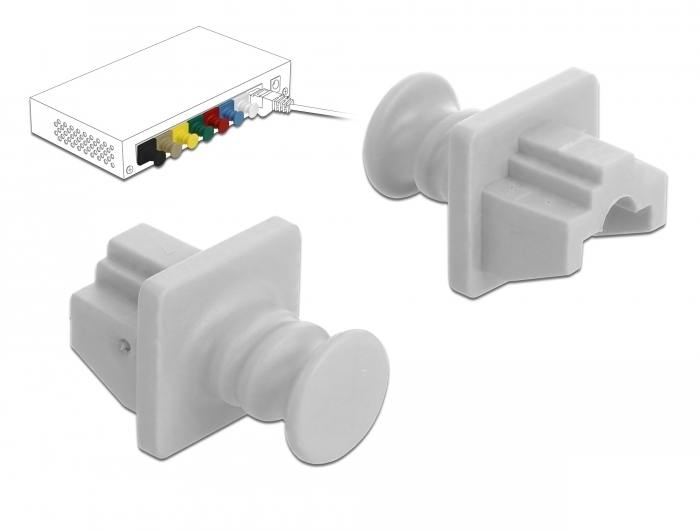 Delock Dust Cover for RJ45 jack 10 pieces white - delock.israel