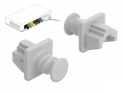 Delock Dust Cover for RJ45 jack 10 pieces white - delock.israel