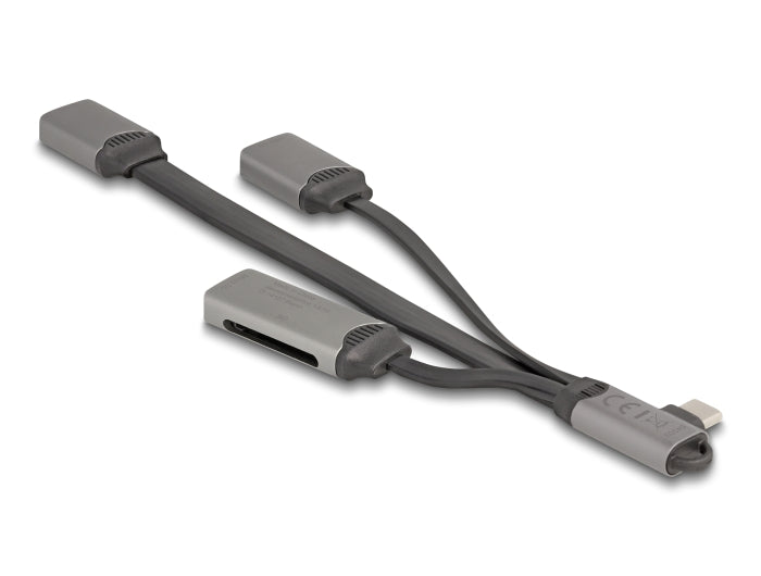 רכזת USB-C 5Gbps האיכותית מבית Delock גרמניה מאפשרת הרחבת חיבורי ה-USB של המחשב או הטאבלט ומגיעה עם 2 יציאות USB לחיבור התקנים חיצוניים. בנוסף היא כוללת קורא כרטיסים מובנה התומך בכרטיסי SD ו-Micro SD, מה שהופך אותה לפתרון נוח לשימוש יומיומי