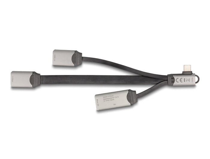 רכזת USB-C 5Gbps האיכותית מבית Delock גרמניה מאפשרת הרחבת חיבורי ה-USB של המחשב או הטאבלט ומגיעה עם 2 יציאות USB לחיבור התקנים חיצוניים. בנוסף היא כוללת קורא כרטיסים מובנה התומך בכרטיסי SD ו-Micro SD, מה שהופך אותה לפתרון נוח לשימוש יומיומי