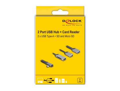 רכזת USB-C 5Gbps האיכותית מבית Delock גרמניה מאפשרת הרחבת חיבורי ה-USB של המחשב או הטאבלט ומגיעה עם 2 יציאות USB לחיבור התקנים חיצוניים. בנוסף היא כוללת קורא כרטיסים מובנה התומך בכרטיסי SD ו-Micro SD, מה שהופך אותה לפתרון נוח לשימוש יומיומי