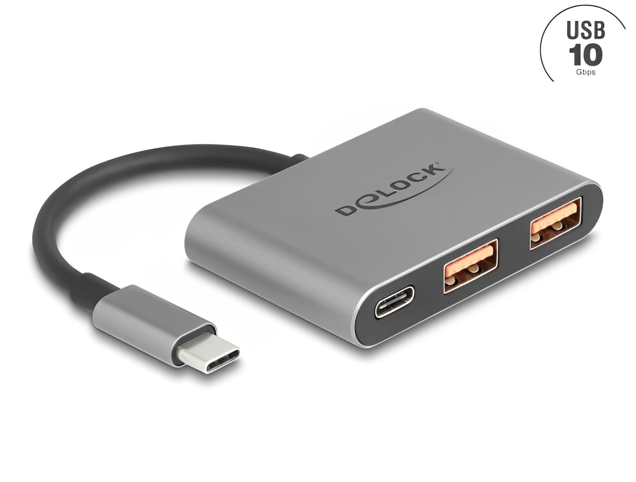 רכזת USB-C 10Gbps האיכותית מבית Delock גרמניה מאפשרת הרחבת חיבורי ה-USB במחשב, בטאבלט או בסמארטפון. היא כוללת 3 יציאות USB, ומאפשרת חיבור התקנים שונים כמו כונני USB, קוראי כרטיסים, מארזים חיצוניים ועוד