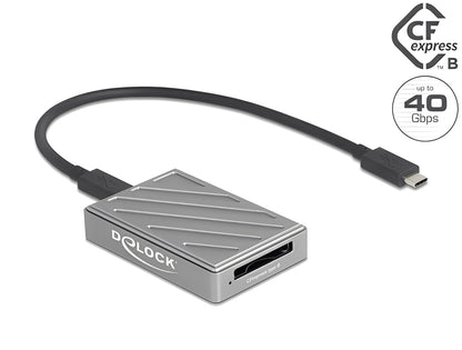 קורא כרטיסים USB‑C מבית Delock גרמניה לחיבור מהיר ונוח למחשב או לפטופ