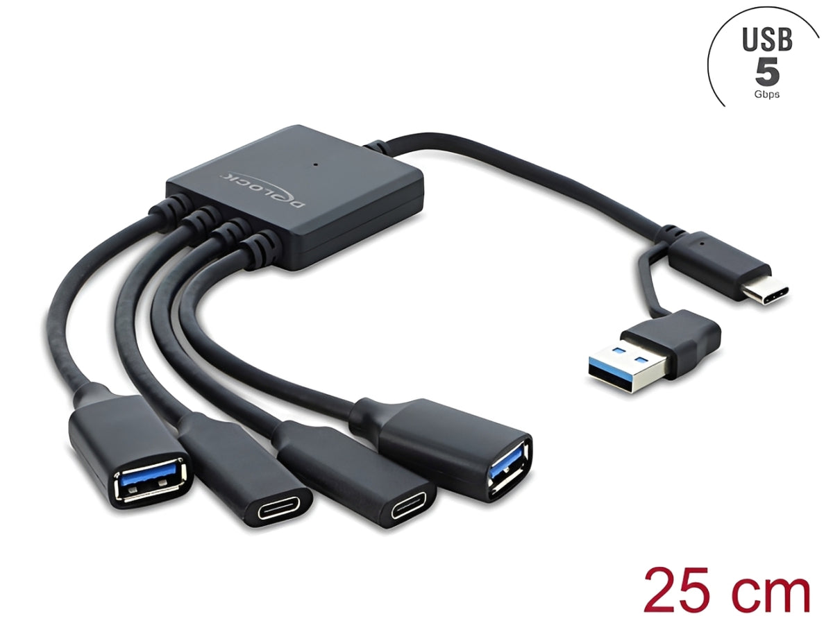 רכזת USB 5Gbps האיכותית מבית Delock גרמניה