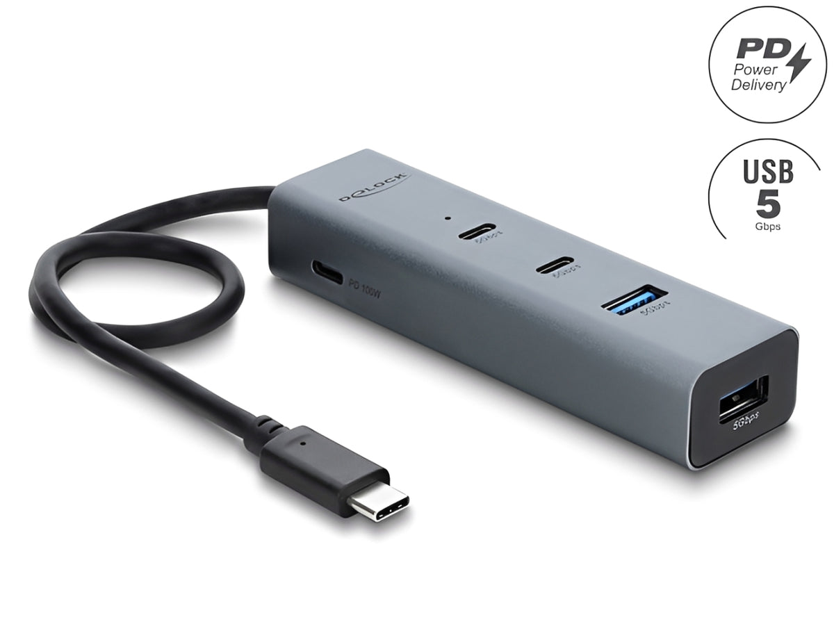 רכזת USB 5Gbps האיכותית מבית Delock גרמניה