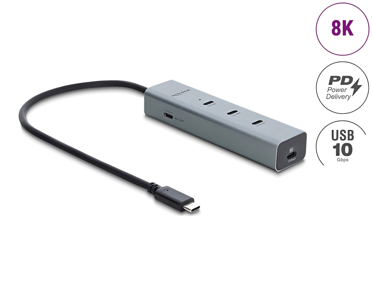 מפצל תצוגה ודאטה USB-C מבית Delock גרמניה