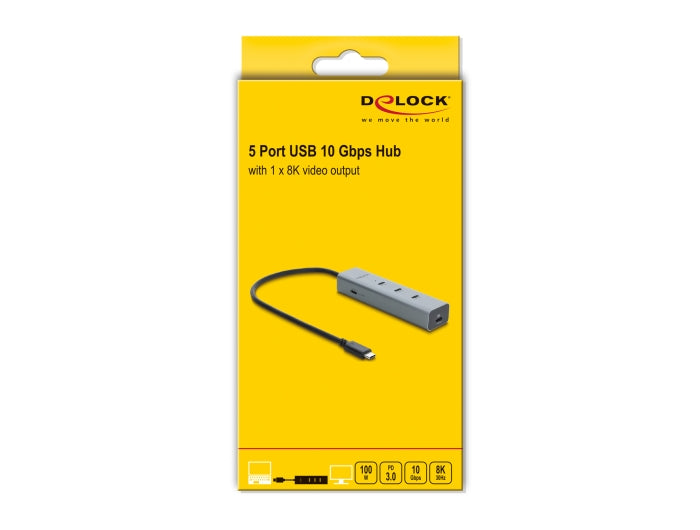 מפצל תצוגה ודאטה USB-C מבית Delock גרמניה