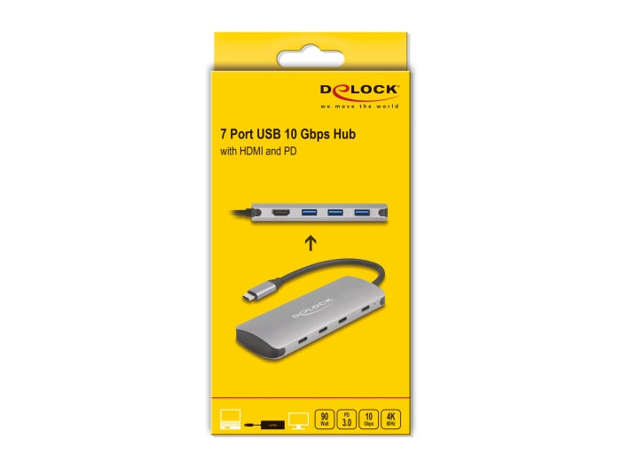 רכזת USB-C 5Gbps האיכותית מבית Delock גרמניה מציעה חיבור של מחשבים, טאבלטים או סמארטפונים עם USB-C למסכי HDMI ברזולוציה של 4K @ 60Hz.
כולל חיבור של עד 3 התקני USB-A ו-4 התקני USB-C עם תמיכה בהעברת נתונים ובטעינה בהספק של עד 90W (Power Delivery)