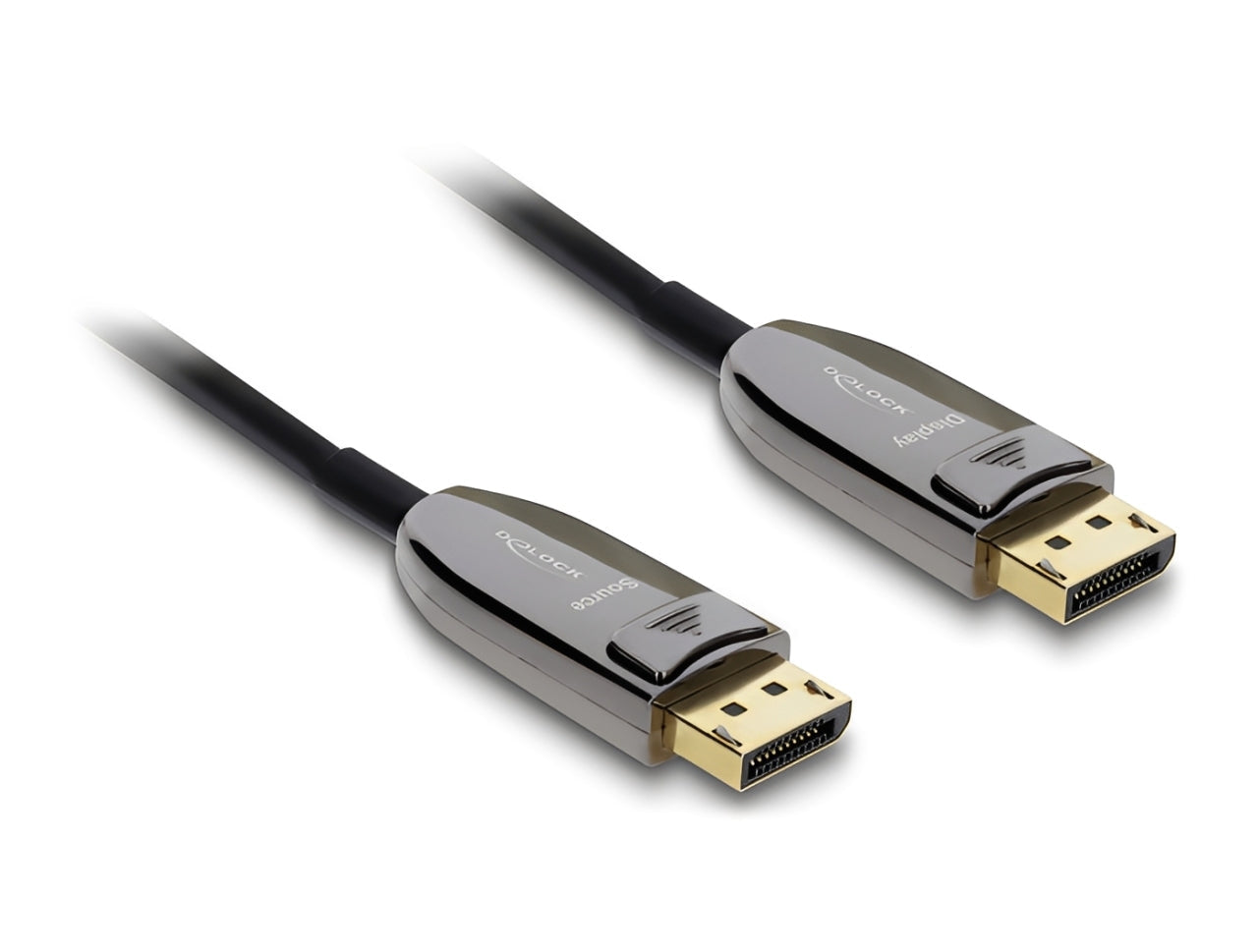 כבל אופטי אקטיבי (AOC) DisplayPort 2.1 8K מבית Delock גרמניה מספק חיבור יציב ואיכותי בין מחשבים, מסכים, מקרנים או טלוויזיות