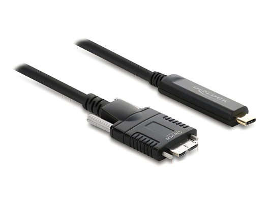 כבל USB 10Gbps Active Optical Cable (AOC) מתקדם מבית DELOCK גרמניה המשלב סיבים אופטיים עם מוליכי נחושת