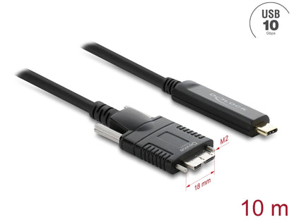 כבל USB 10Gbps Active Optical Cable (AOC) מתקדם מבית DELOCK גרמניה המשלב סיבים אופטיים עם מוליכי נחושת