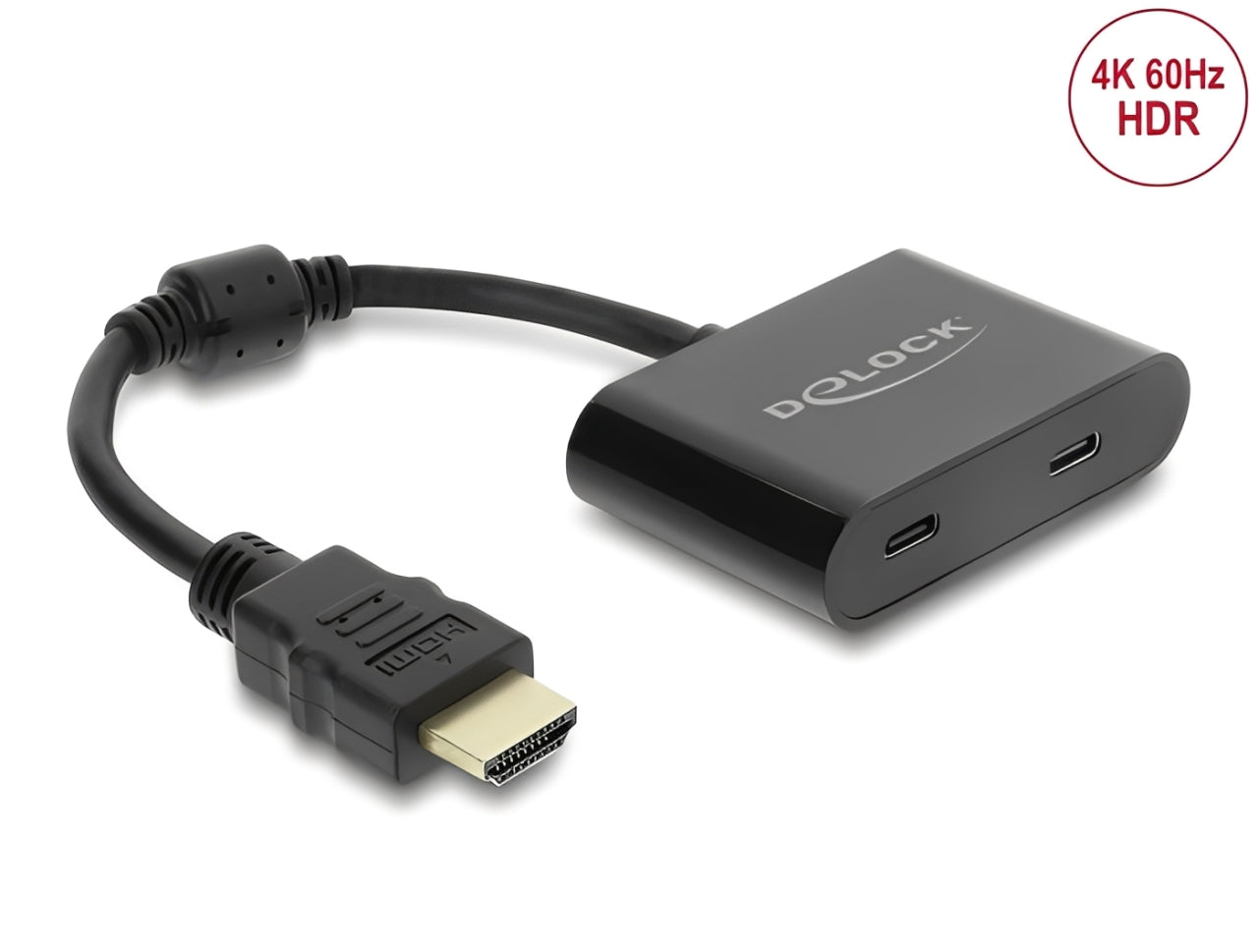 מתאם תצוגה של Delock מאפשר חיבור מסך USB-C התומך DisplayPort Alt Mode למכשבים PC או MacBook עם יציאת HDMI