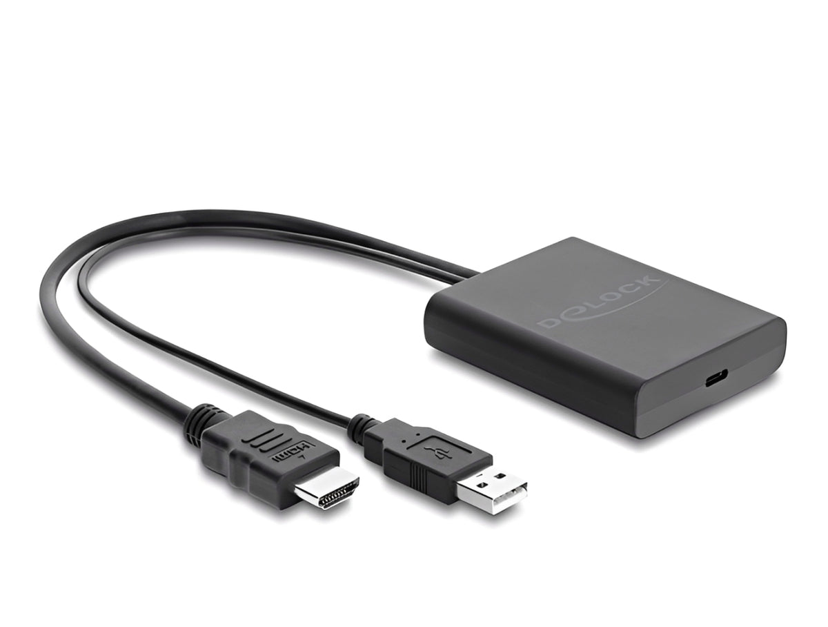 מתאם תצוגה של Delock מאפשר חיבור מסך  USB-C התומך למכשבים PC או MacBook עם יציאת HDMI