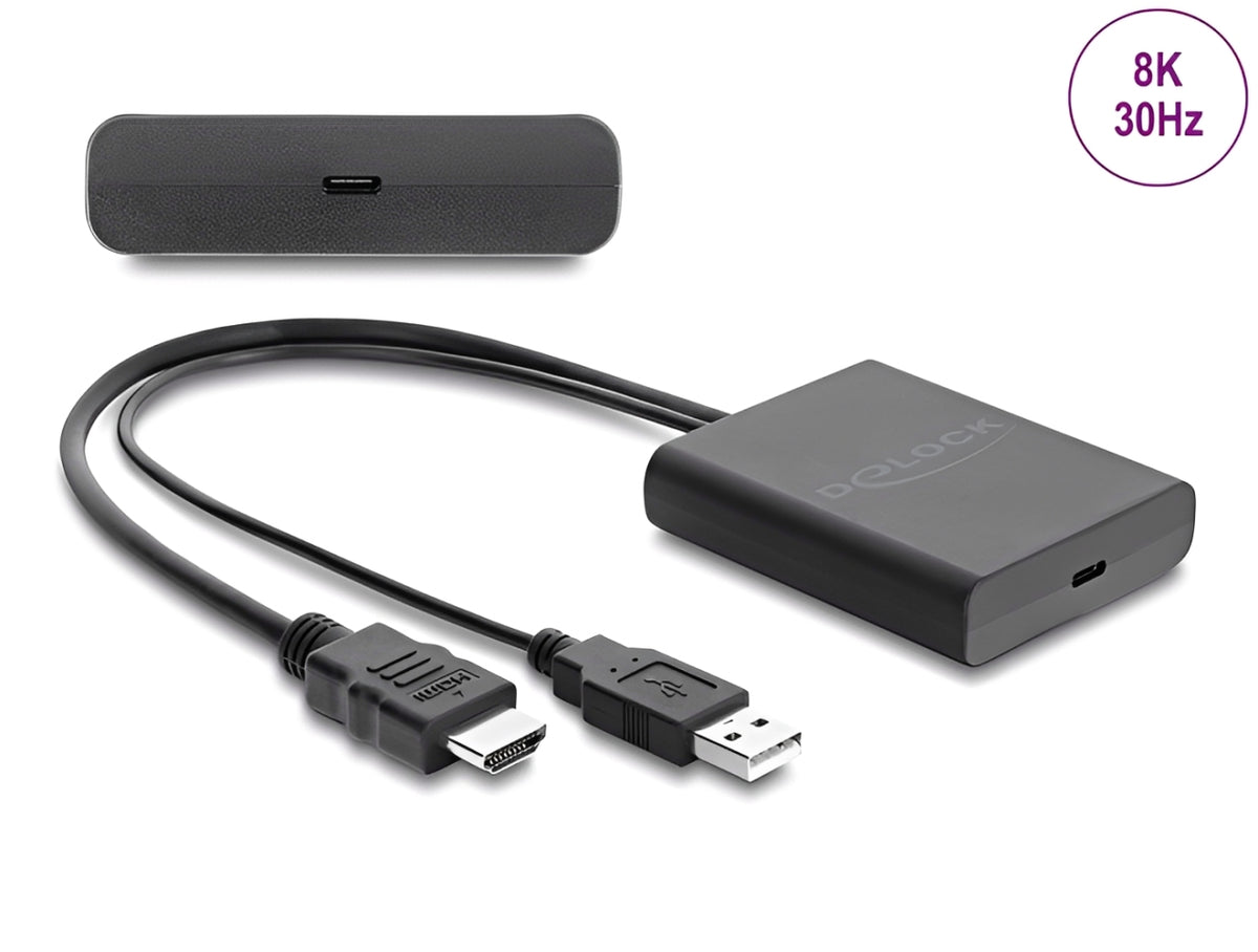 מתאם תצוגה של Delock מאפשר חיבור מסך  USB-C התומך למכשבים PC או MacBook עם יציאת HDMI