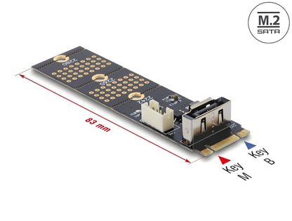 מתאם זה מבית Delock גרמניה ממיר את ממשק M.2 לממשק SATA ‏7-פין